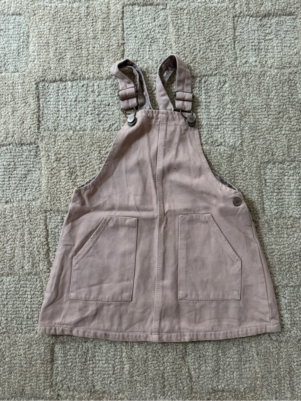 Zara Baby Dusty Pink Denim Pinafore Dress 2–3Y / 98 cm